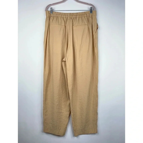 Madewell Tailored Tapered Pant Beige Tan High Rise Softdrape Elastic Waist 12 - Picture 6 of 12